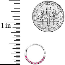 Load image into Gallery viewer, 16G 3/8 Pink Gem Simple Elegance Seamless Circular Ring

