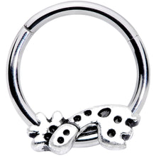 Load image into Gallery viewer, 16G 3/8 Happy Giraffe Hinged Segment Ring
