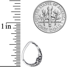 Load image into Gallery viewer, 16G 1/2 Man in the Crescent Moon Teardrop Closure Ring
