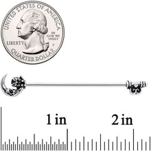 Load image into Gallery viewer, 14G Owl Skull Key Mystic Moon Industrial Barbell 38mm
