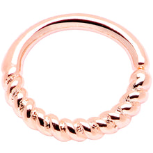 Load image into Gallery viewer, 16G 5/16 Rose Gold Tone Coil Closure Ring
