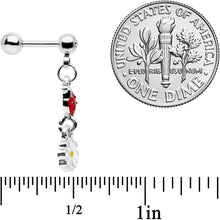 Load image into Gallery viewer, 16G 1/4 Clear Gem Ladybug Dangle Cartilage Tragus
