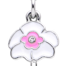 Load image into Gallery viewer, 14G Clear Green Gem Flower Chain Dangle Industrial Barbell 38mm
