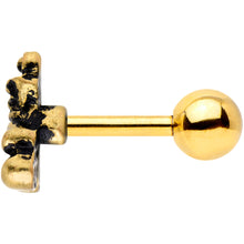 Load image into Gallery viewer, 16G 1/4 Gold Tone Boxing Gloves Cartilage Tragus Earring
