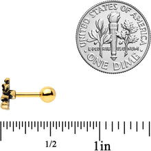 Load image into Gallery viewer, 16G 1/4 Gold Tone Boxing Gloves Cartilage Tragus Earring
