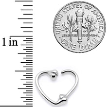 Load image into Gallery viewer, 16G 3/8 Bone Heart Right Ear Closure Ring
