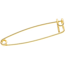 Load image into Gallery viewer, 14G Gold Tone Punk Rock Safety Pin Industrial Barbell 38mm
