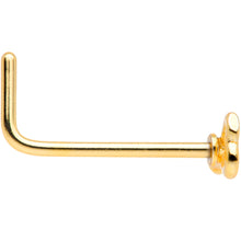 Load image into Gallery viewer, 22G 5/16 Gold Tone Key to Your Heart L Shaped Nose Ring
