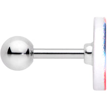 Load image into Gallery viewer, 16G 1/4 Red Blue Candy Swirl Cartilage Tragus Earring
