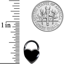 Load image into Gallery viewer, 16G 5/16 Black PVD Heart Padlock Closure Ring
