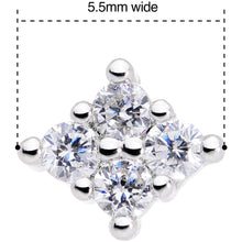 Load image into Gallery viewer, 20G 5/16 Clear CZ Gem Princess Nose Screw
