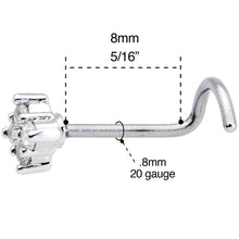 Load image into Gallery viewer, 20G 5/16 Clear CZ Gem Princess Nose Screw

