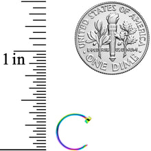 Load image into Gallery viewer, 22G 5/16 Rainbow Disc Nose Hoop
