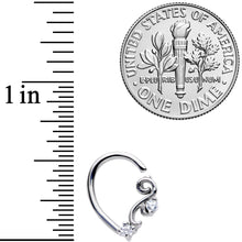 Load image into Gallery viewer, 16G 3/8 Clear CZ Gem Half Left Right Ear Closure Ring
