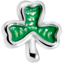 Load image into Gallery viewer, 18G 5/16 St Patricks Day Shamrock L Shaped Nose Ring
