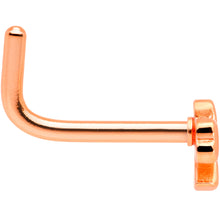 Load image into Gallery viewer, 18G 5/16 Rose Gold Tone St Patricks Shamrock L Shaped Nose Ring
