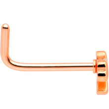 Load image into Gallery viewer, 20G 5/16 Rose Gold Tone St Patricks Shamrock L Shaped Nose Ring
