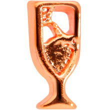 Load image into Gallery viewer, 22G 5/16 Rose Gold Tone New Years Champagne L Shaped Nose Ring
