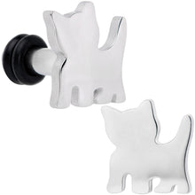 Load image into Gallery viewer, Steel Cat Lover Kitty Cat Single Flare Plug Set 14G to 0G
