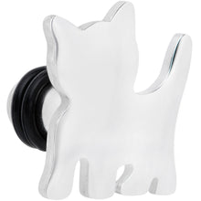 Load image into Gallery viewer, Steel Cat Lover Kitty Cat Single Flare Plug Set 14G to 0G
