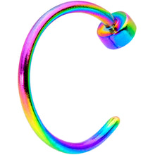 Load image into Gallery viewer, 22G 1/4 Rainbow Disc Nose Hoop
