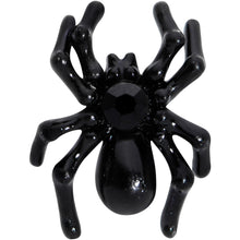 Load image into Gallery viewer, 16G 5/16 Black Spooky Halloween Spider Cartilage Earring
