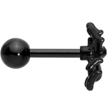Load image into Gallery viewer, 16G 5/16 Black Spooky Halloween Spider Cartilage Earring
