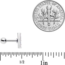 Load image into Gallery viewer, 16G 5/16 White Faux Opal Quartet Cartilage Tragus Earring
