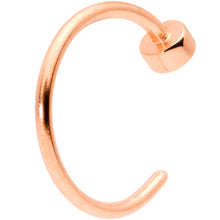 Load image into Gallery viewer, 22G 1/4 Rose Gold Tone Disc Nose Hoop
