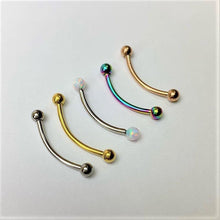 Load image into Gallery viewer, 16G 9/16 Gold Tone Curved Barbell
