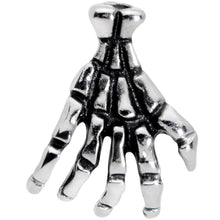 Load image into Gallery viewer, 16G 1/4 Spooky Skeleton Hand Halloween Labret Monroe Tragus
