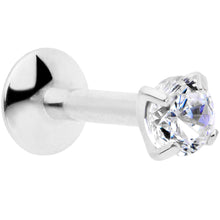 Load image into Gallery viewer, 16G 1/4 3mm CZ G23 Titanium Internally Threaded Labret
