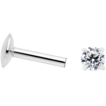 Load image into Gallery viewer, 16G 1/4 3mm CZ G23 Titanium Internally Threaded Labret
