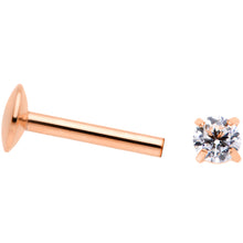 Load image into Gallery viewer, 16G 5/16 3mm CZ Rosy G23 Titanium Internally Threaded Labret
