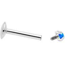 Load image into Gallery viewer, 16G 5/16 2mm Blue Syn Opal G23 Titanium Internal Thread Labret

