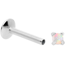 Load image into Gallery viewer, 16G 5/16 2mm White Syn Opal G23 Titanium Internal Thread Labret
