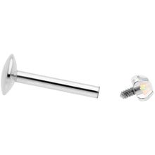 Load image into Gallery viewer, 16G 5/16 2mm White Syn Opal G23 Titanium Internal Thread Labret

