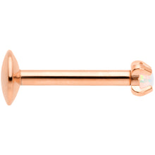 Load image into Gallery viewer, 16G 5/16 2mm Syn Opal Rose Gold G23 Titanium Internal Thread Labret
