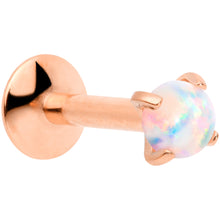 Load image into Gallery viewer, 16G 5/16 3mm Syn Opal Rose Gold G23 Titanium Internal Thread Labret
