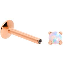 Load image into Gallery viewer, 16G 5/16 3mm Syn Opal Rose Gold G23 Titanium Internal Thread Labret
