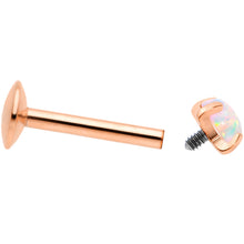 Load image into Gallery viewer, 16G 5/16 3mm Syn Opal Rose Gold G23 Titanium Internal Thread Labret
