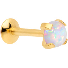 Load image into Gallery viewer, 16G 5/16 4mm Syn Opal Gold G23 Titanium Internal Thread Labret
