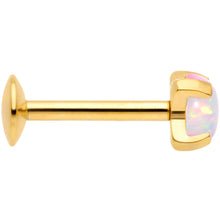 Load image into Gallery viewer, 16G 5/16 4mm Syn Opal Gold G23 Titanium Internal Thread Labret
