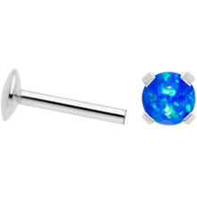 Load image into Gallery viewer, 16G 5/16 4mm Blue Syn Opal G23 Titanium Internal Thread Labret
