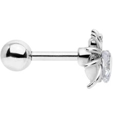 Load image into Gallery viewer, 16G 1/4 Clear Gem Heart Spider Cartilage Tragus
