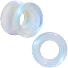 Load image into Gallery viewer, Translucent White Glass Tunnel Plug Set 2G to 1 Inch
