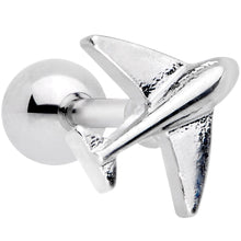 Load image into Gallery viewer, 16G 1/4 Vacation Airplane Cartilage Tragus Earring
