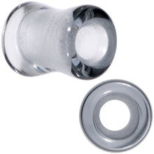 Load image into Gallery viewer, Translucent Black Glass Tunnel Plug Set 2G to 1 Inch
