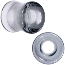 Load image into Gallery viewer, Translucent Black Glass Tunnel Plug Set 2G to 1 Inch
