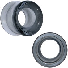 Load image into Gallery viewer, Translucent Black Glass Tunnel Plug Set 2G to 1 Inch
